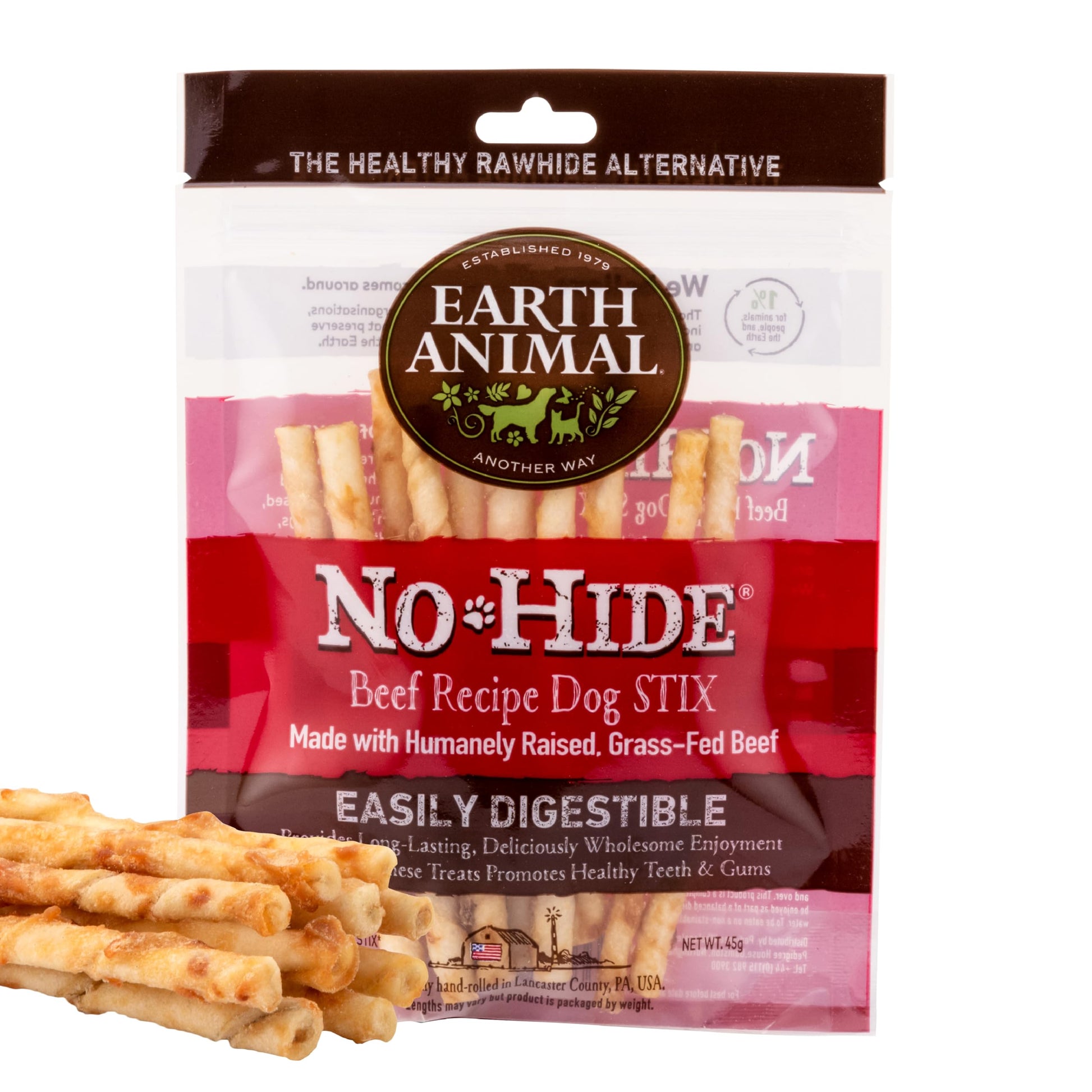 Earth Animal No Hide Beef Dog Stix, 45g (10pk) - Edward Leonard Conroy Ltd