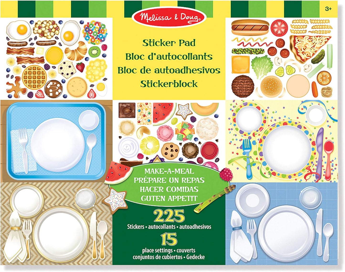 Melissa and Doug Children's Make-A-Meal Arts and Crafts Sticker Pad - Edward Leonard Conroy Ltd