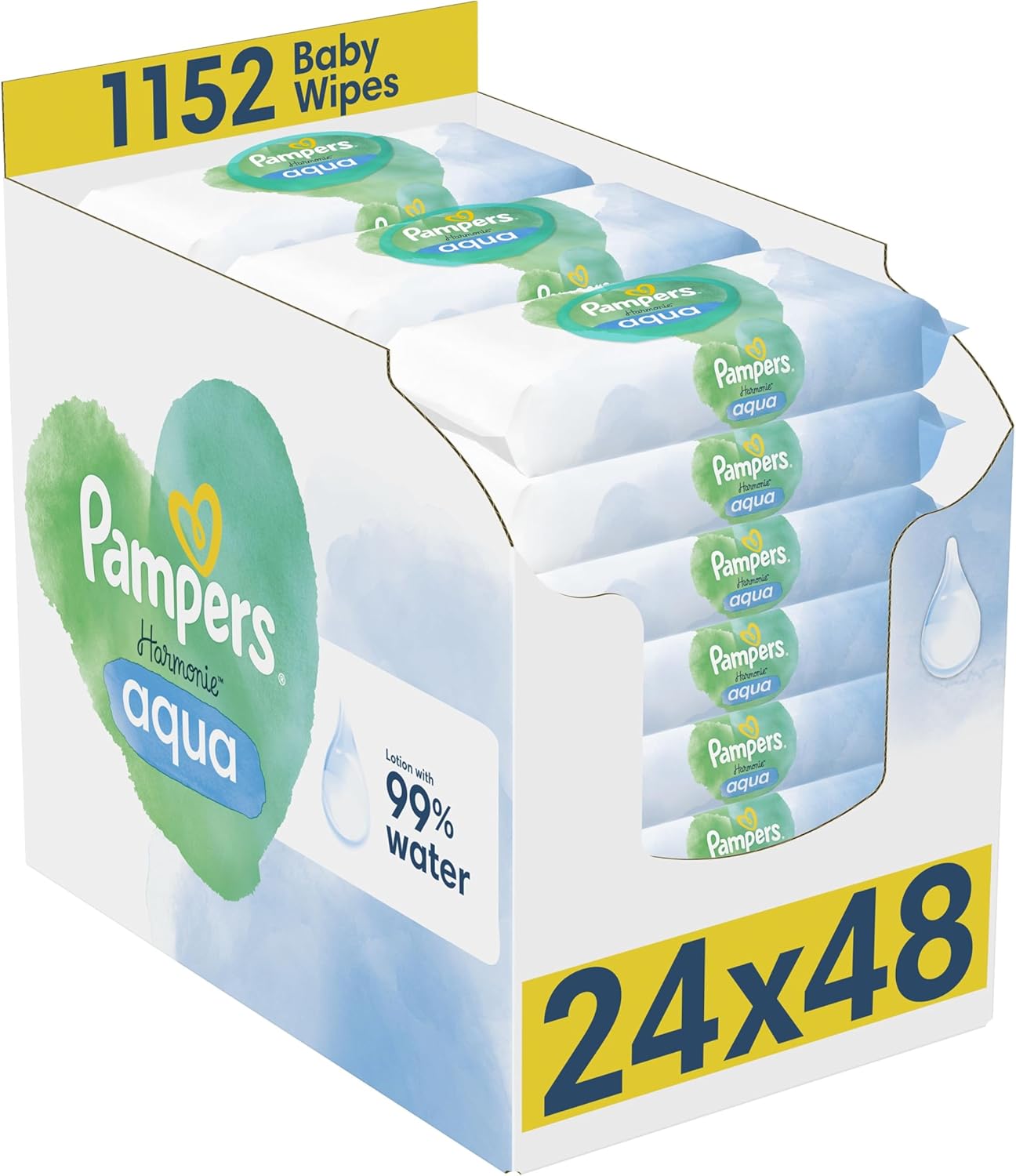 Pampers Harmonie Baby Wipes Aqua