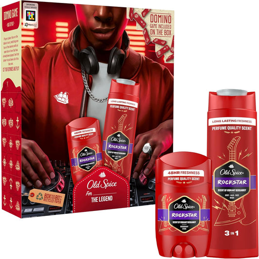 Old Spice Shower Gel & Shampoo Rockstar Gift Set - Edward Leonard Conroy Ltd
