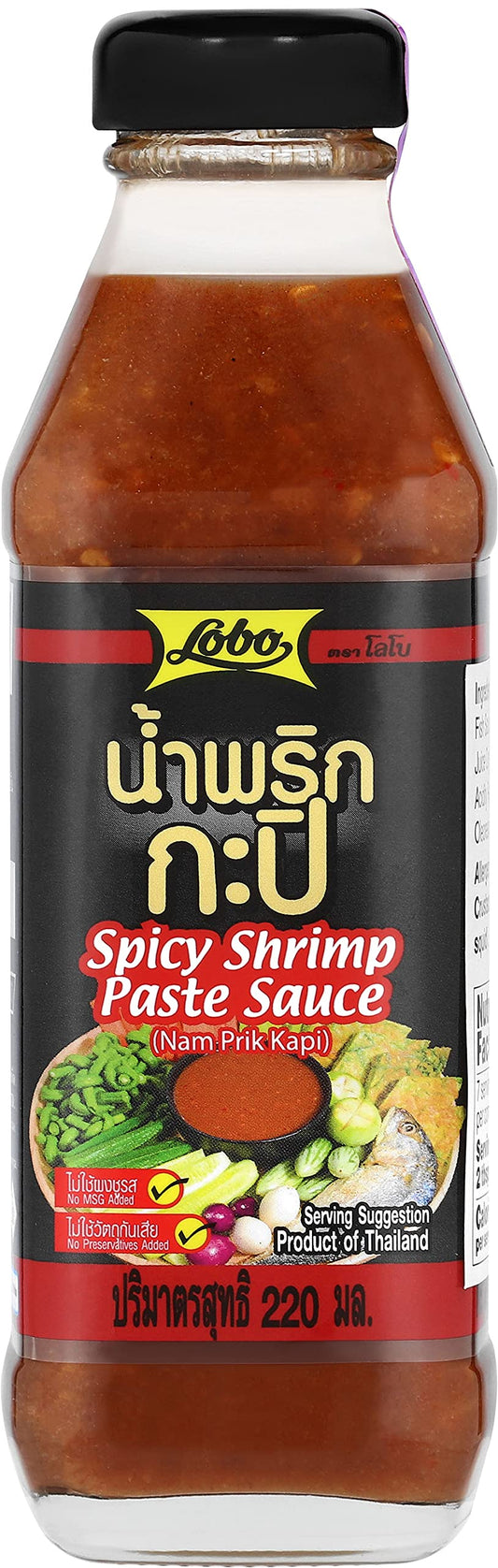 Lobo Spicy Shrimp Paste Sauce in Glass Bottles 220ml - Edward Leonard Conroy Ltd
