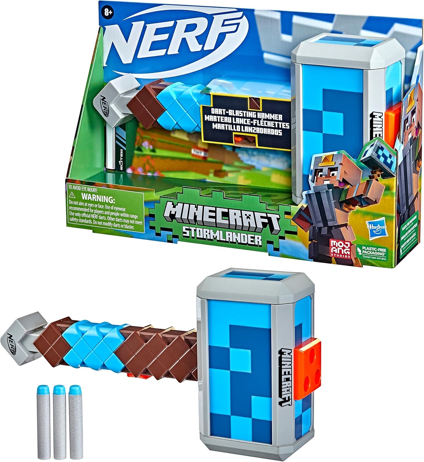 Nerf Minecraft Stormlander Dart-Blasting Hammer - Edward Leonard Conroy Ltd