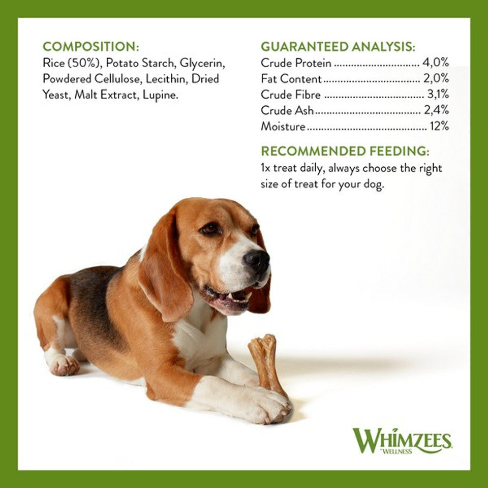 Whimzees Rice Bone Dog Dental Chews - 50 Pack