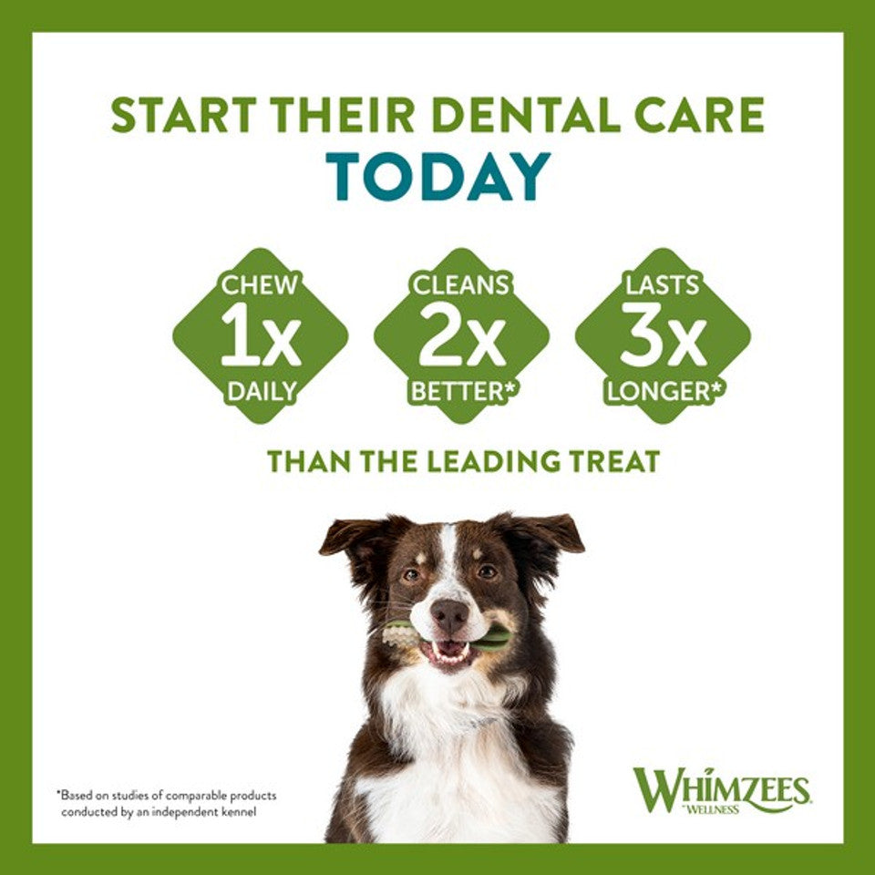 Whimzees Medium Stix Dog Dental Chews - 100 Pack