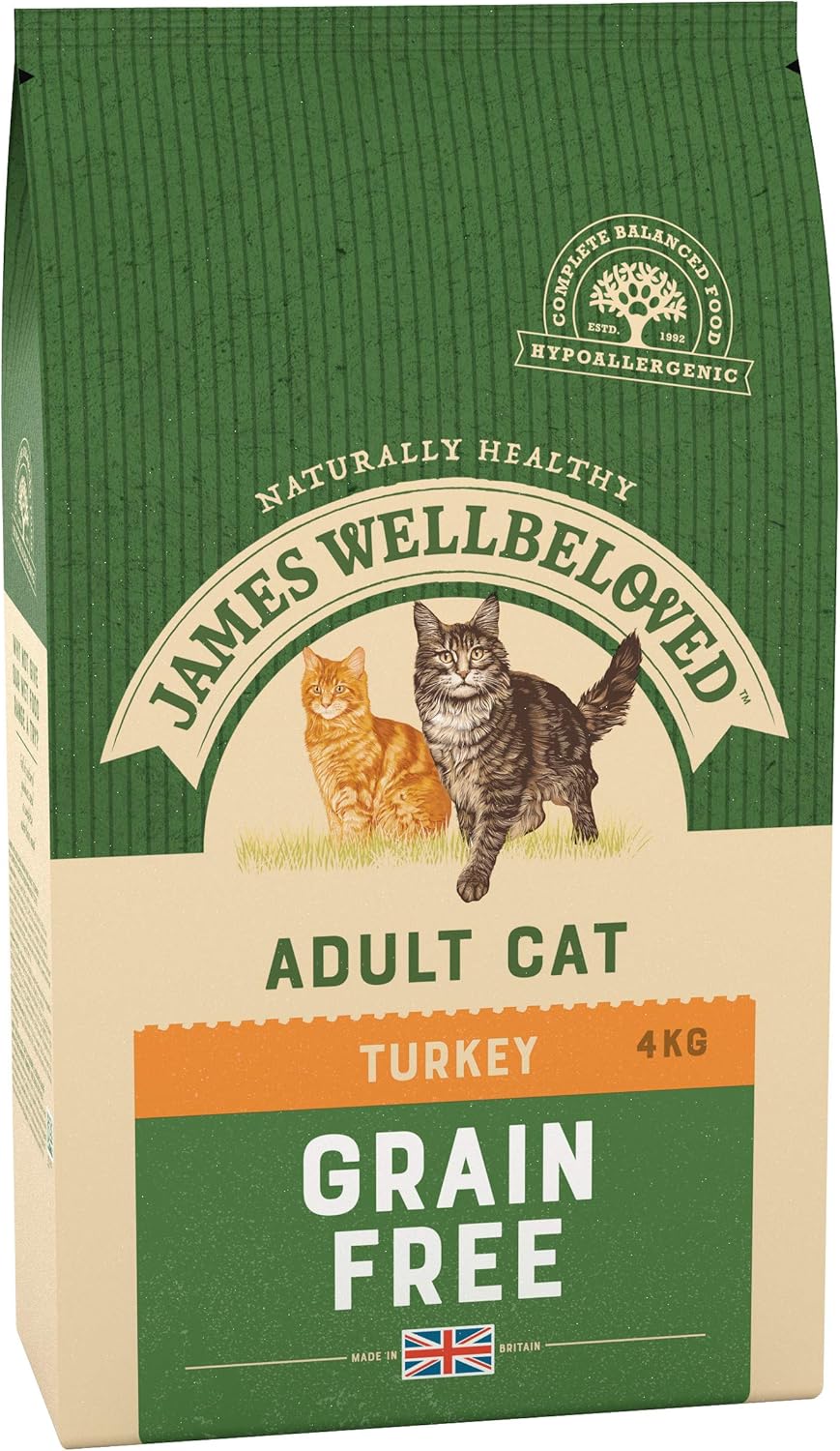 Wellbeloved Grain Free Cat Food Turkey Adult 4kg