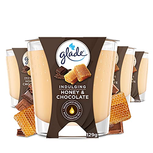 Glade Candle Honey & Chocolate 129g - Pack of 4 - Edward Leonard Conroy Ltd