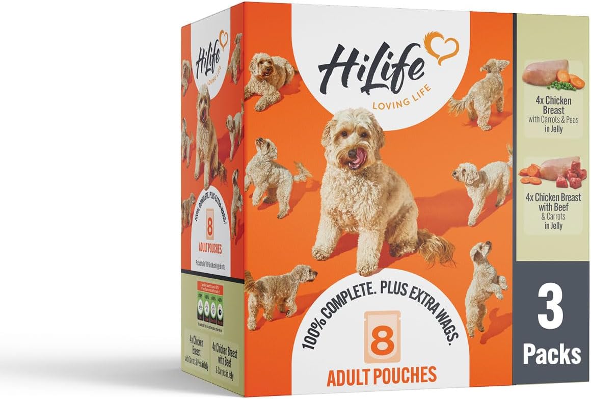 HiLife Adult Dog Chicken Pouch Selection 24x150g | Complete Wet Dog Food