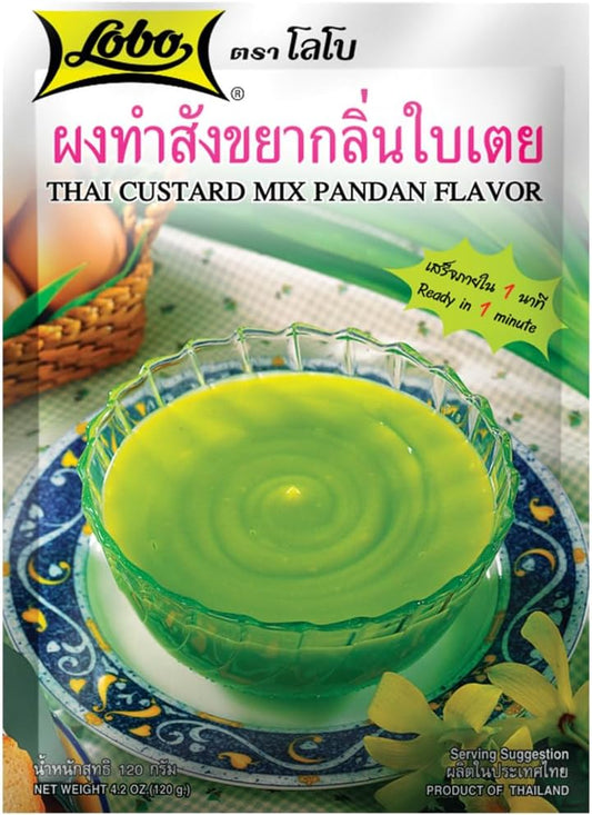 Lobo Thai Custard Mix Pandan Flavour 120g - Edward Leonard Conroy Ltd