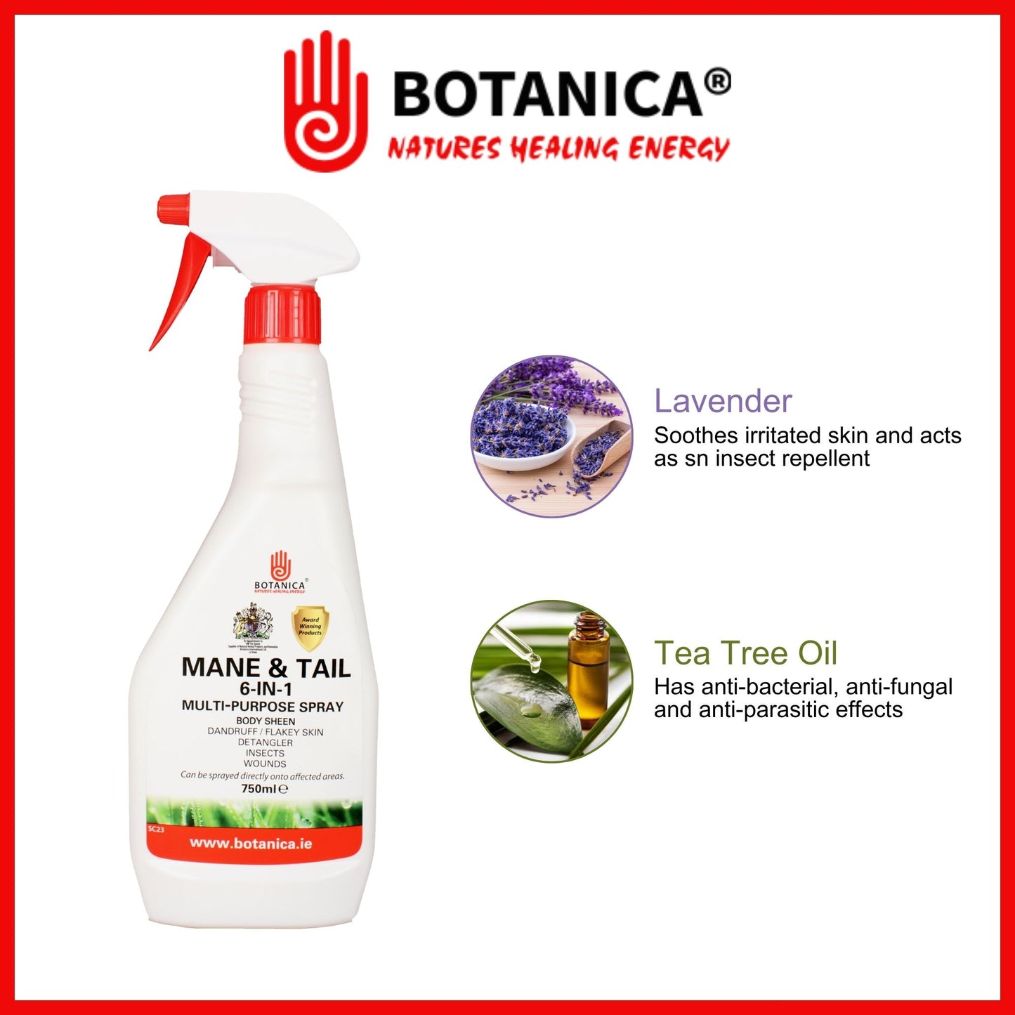 Botanica 6 in 1 Spray Mane & Tail 750ml