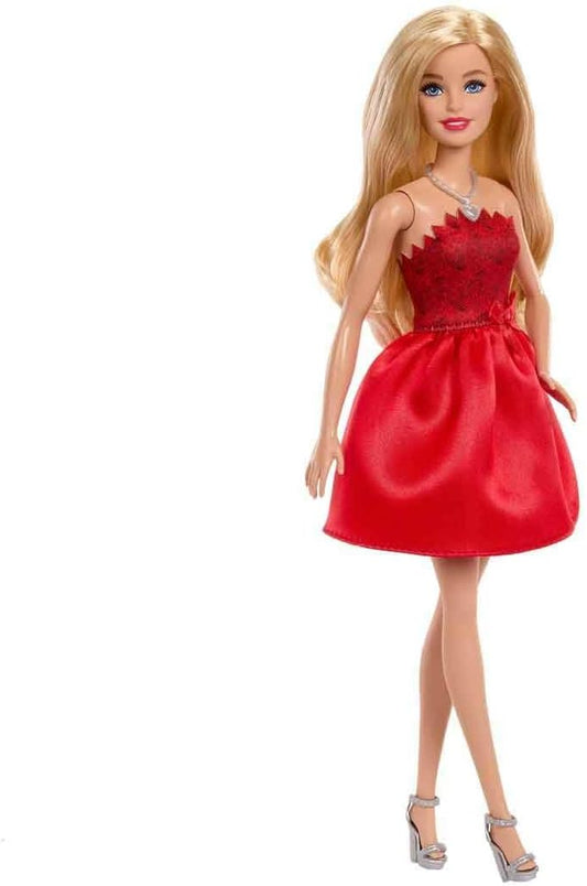 Barbie Mattel 80th Anniversary Ruby-Red Celebration Fashion Doll | Collectible Doll with Silvery Accessories