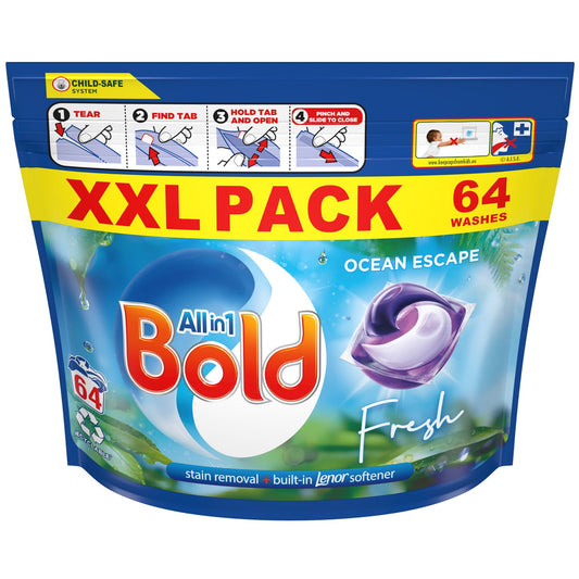 Bold Allin1 Laundry Pods Ocean Escape 64w