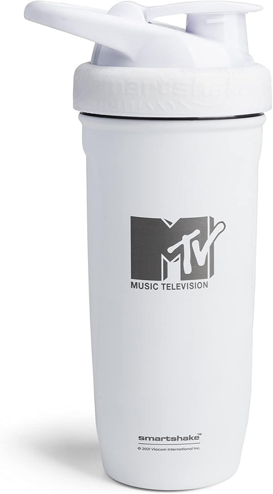 Smart Shake Lite MTV White Logo Shaker Bottle 900ml - Edward Leonard Conroy Ltd