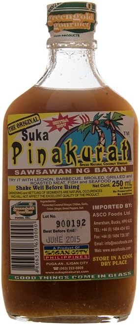 Suka Pinakurat Spiced Natural Coconut Vinegar Extra Hot 250ml - Edward Leonard Conroy Ltd