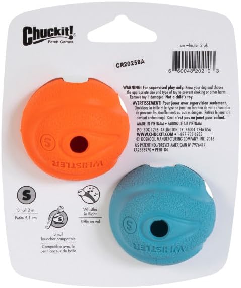 Chuckit! The Whistler Ball 2 Pack Small 4.8cm