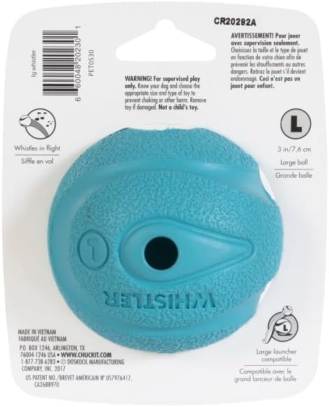 Chuckit! The Whistler Ball 1 Pack Large 7.3cm