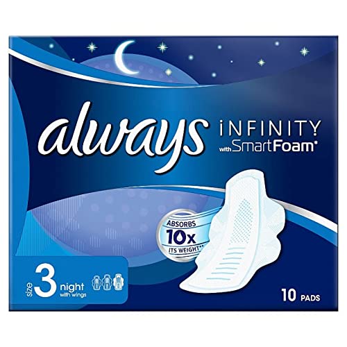 Always Infinity Flex Protect Pads Night Wings Size 3 (10pcs) - Pack of 5 - Edward Leonard Conroy Ltd