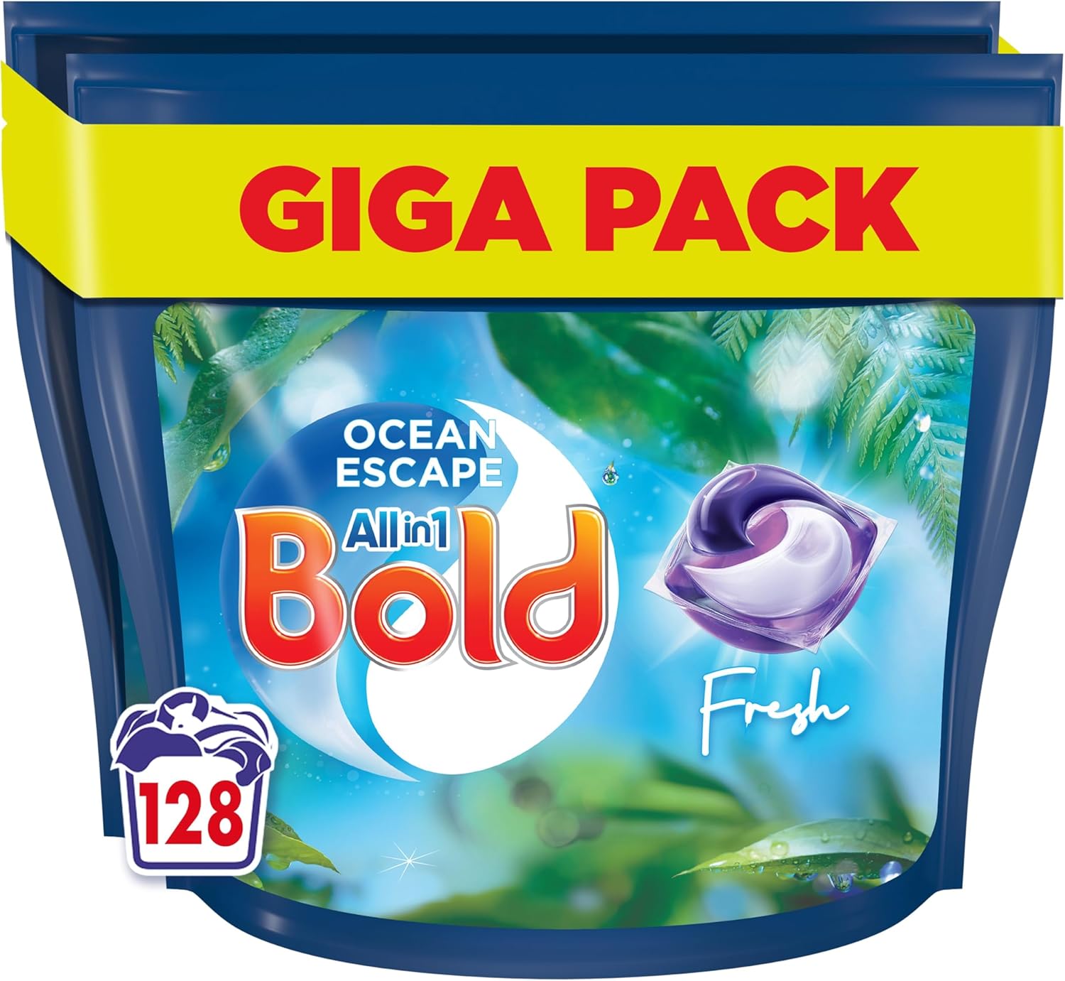Bold Allin1 Laundry Pods Ocean Escape 64w - Pack of 2