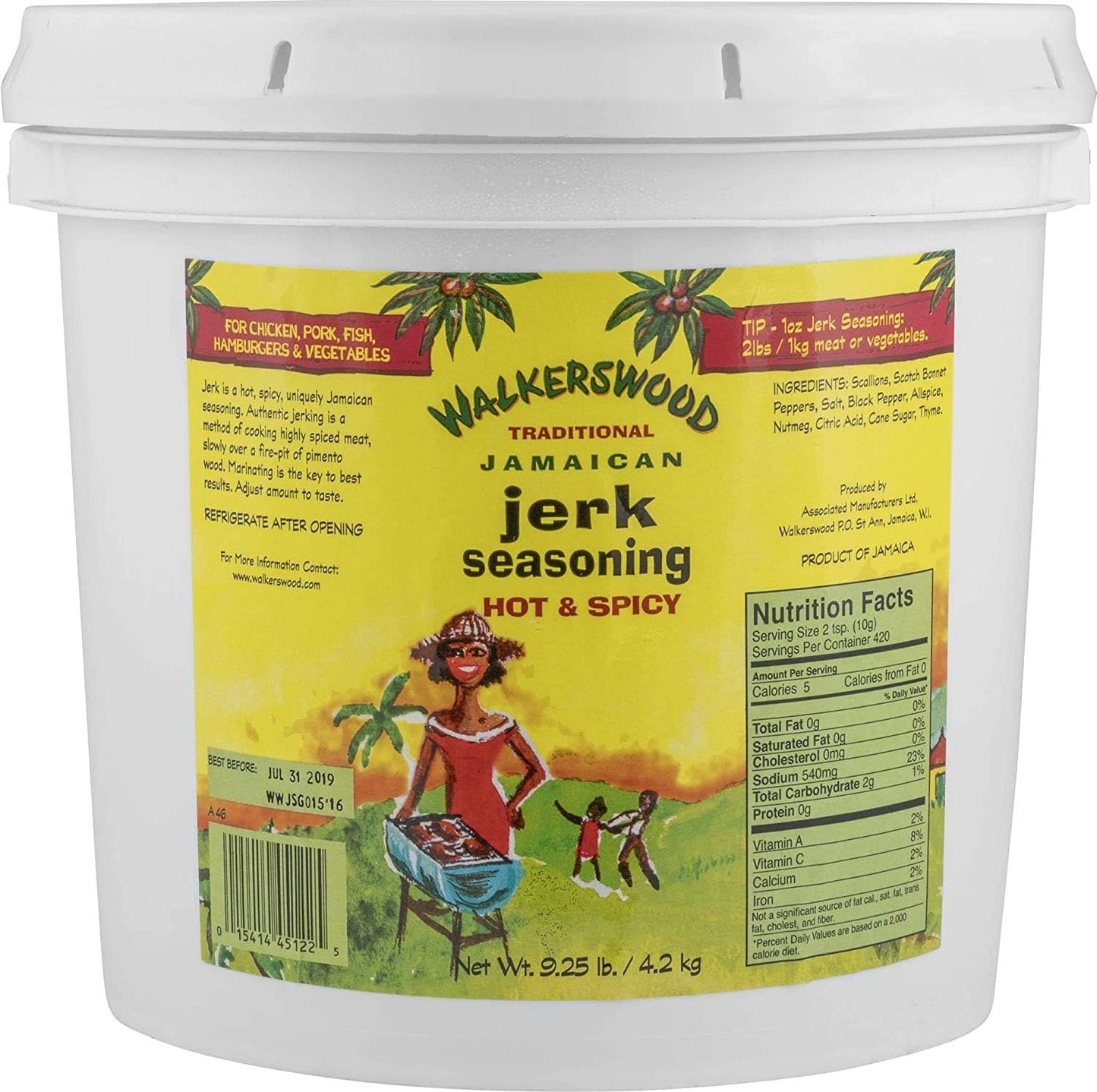 Walkerswood Jamaican Jerk Seasoning 4.2kg Tub