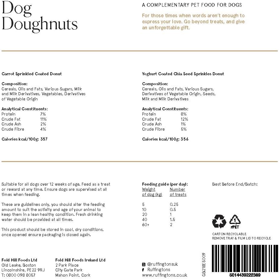 Ruffingtons Dog Doughnuts (4pk)
