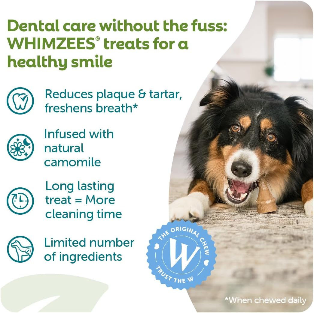 Whimzees Small Antler Dog Dental Chews - 24 Pack
