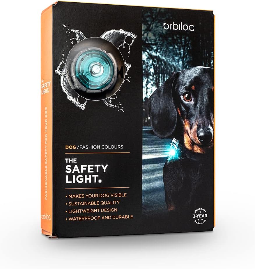 Orbiloc Dog Dual Safety Light Turquoise - Edward Leonard Conroy Ltd