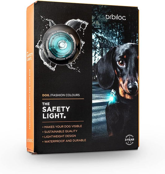 Orbiloc Dog Dual Safety Light Turquoise - Edward Leonard Conroy Ltd