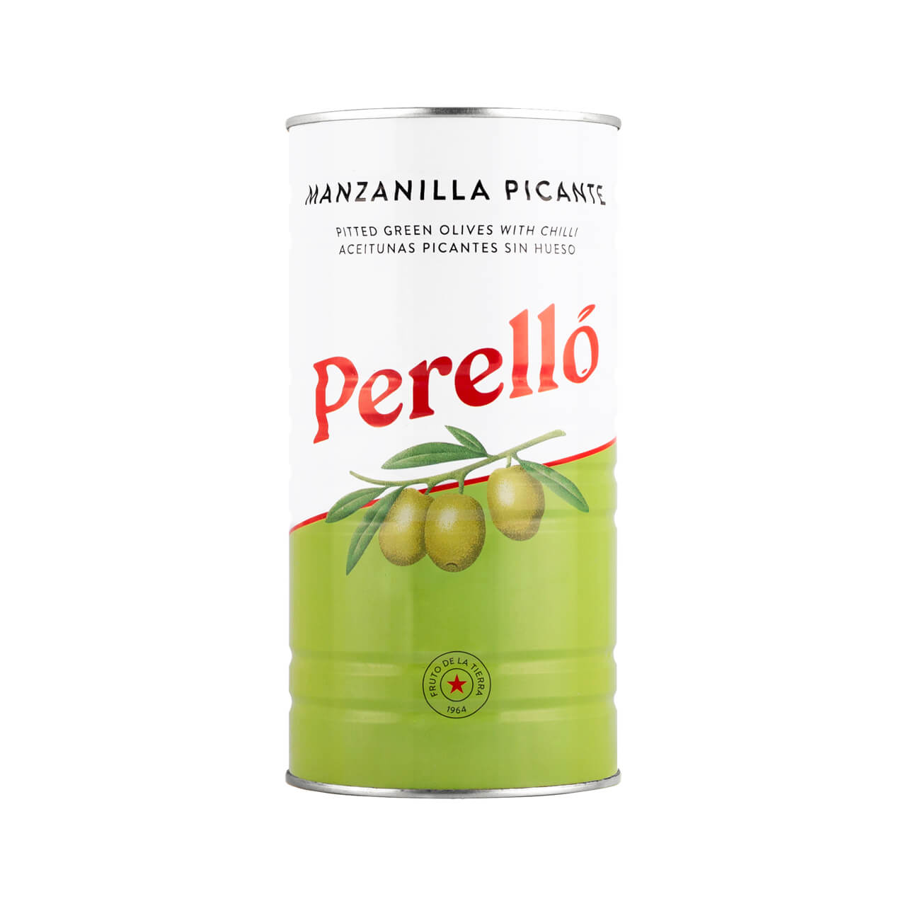 Perelló Pitted Manzanilla Picante Green Olives, 600g
