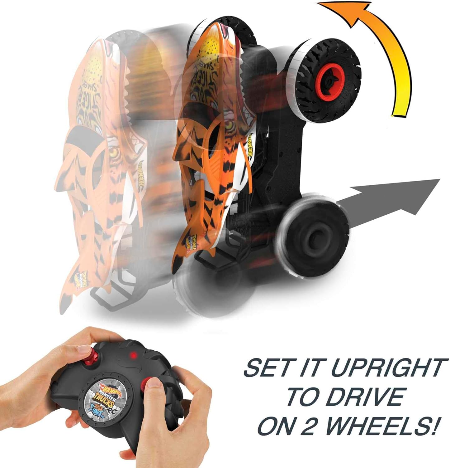 Hot Wheels Monster Trucks Remote Control Car, Unstoppable Tiger Shark, HGV87