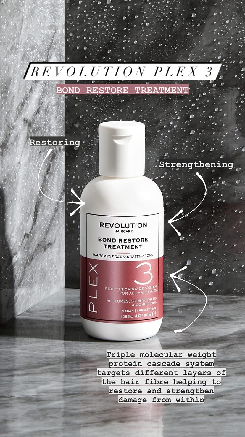 Revolution Haircare London, Plex 3 Bond Restore, Treatment, 100ml