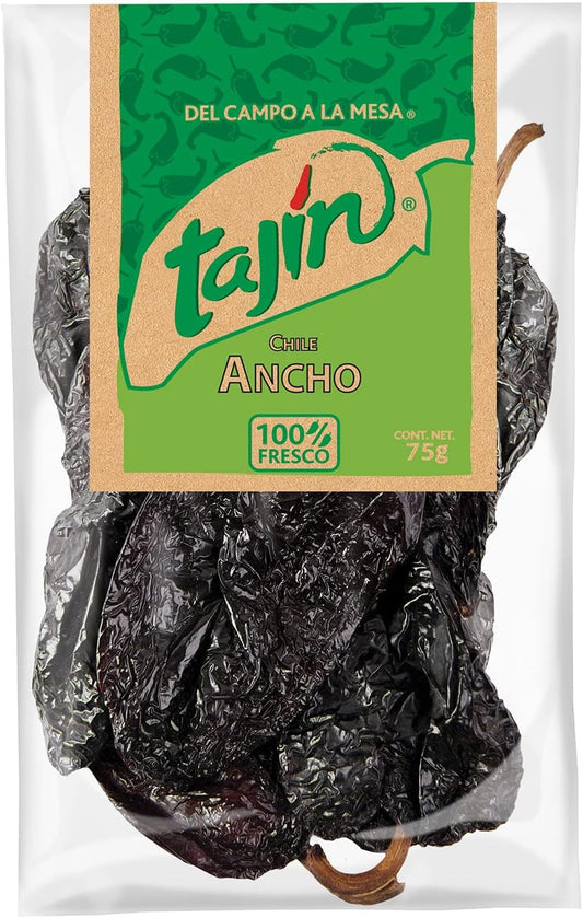 Tajin Dried Ancho Chillies 75g - BBE 08/12/2024 - Edward Leonard Conroy Ltd