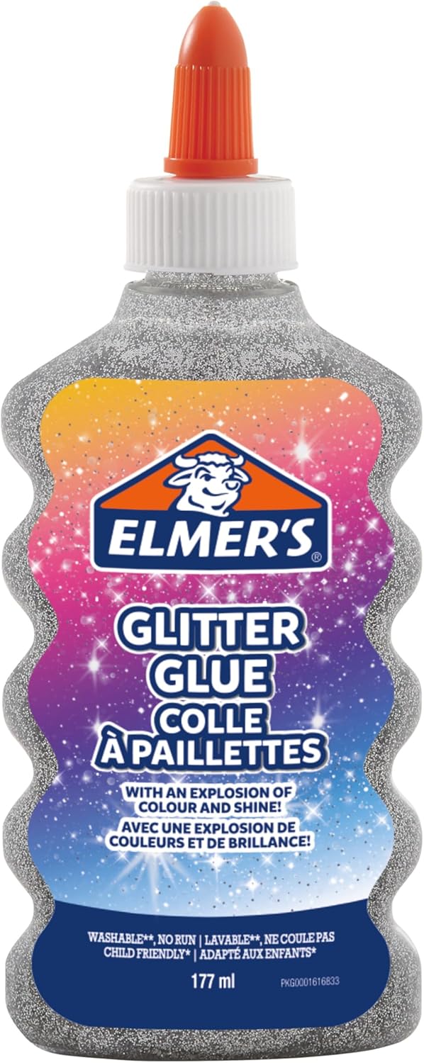 Elmer's PVA Glitter Glue Silver 177ml - Edward Leonard Conroy Ltd