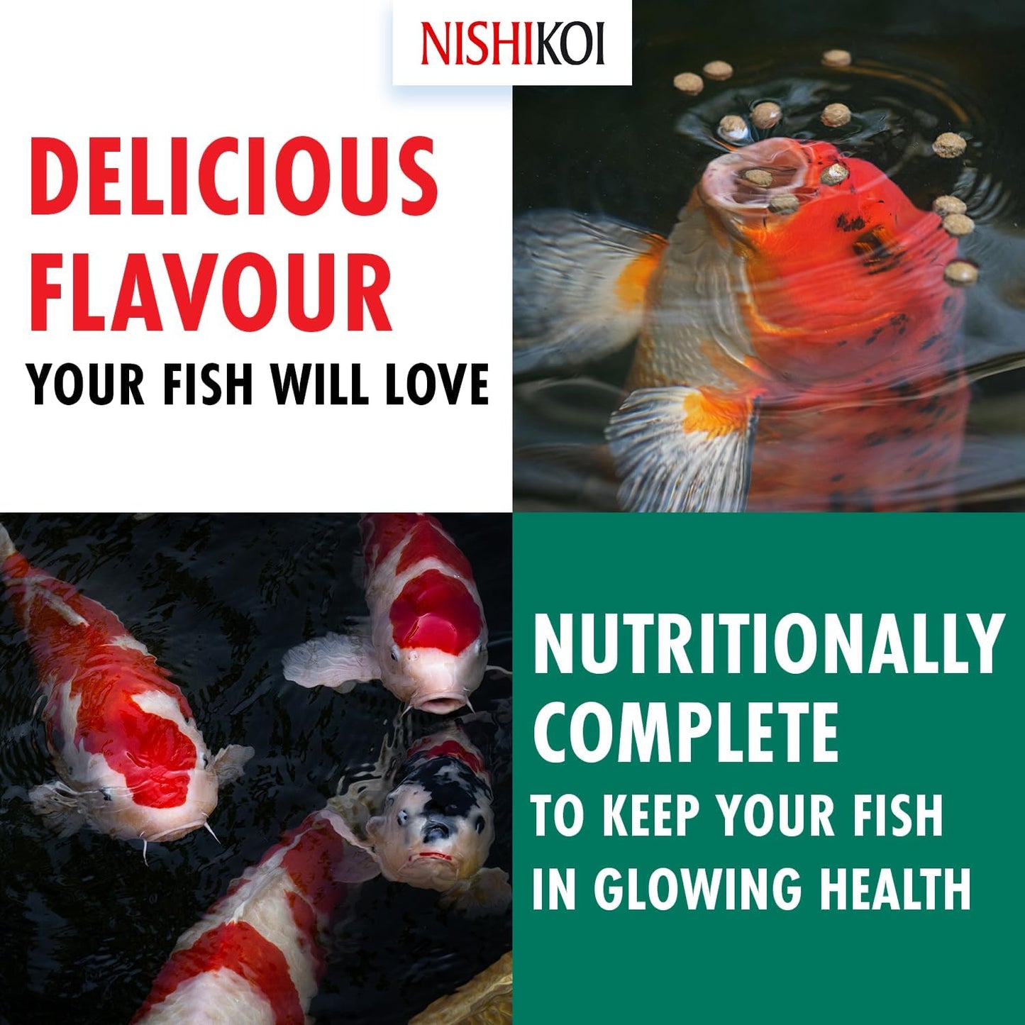 Nishikoi Staple Koi Fish Food, 1250g - Complete Koi Food Pellets