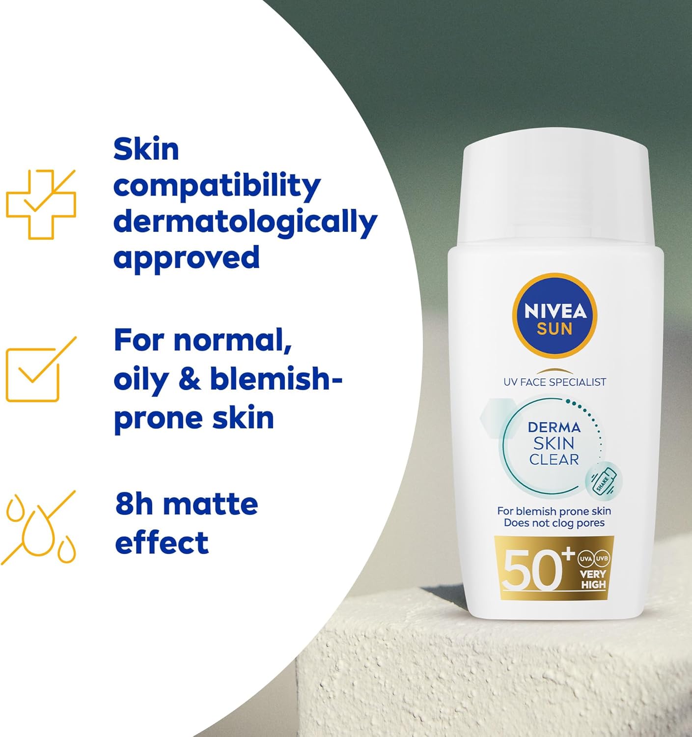 NIVEA SUN Derma Skin Clear SPF50+ (40ml)