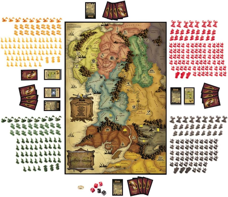 Risk: The Lord of The Rings Trilogy Edition Strategy Board Game