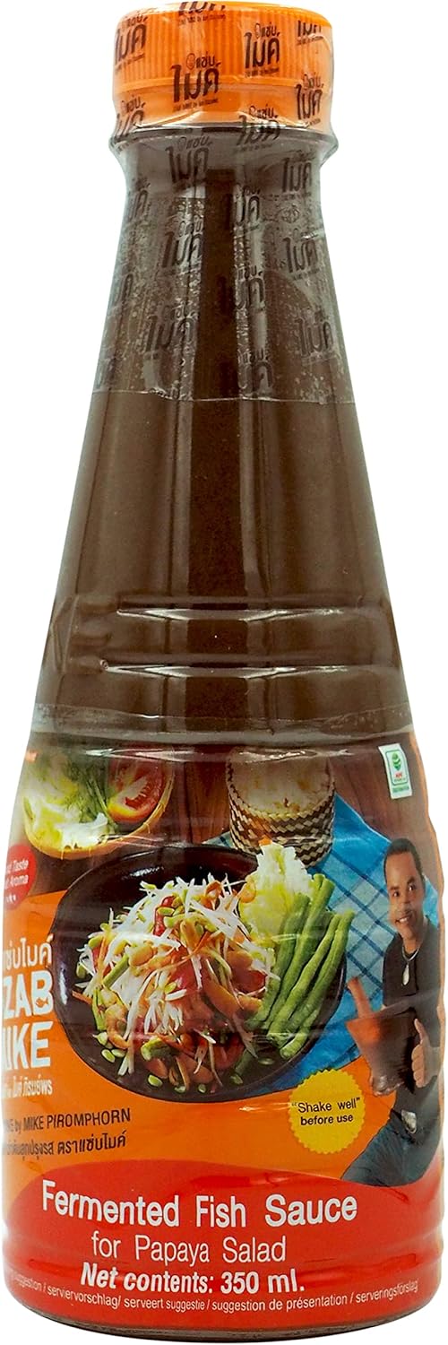 Zab Mike Fermented Fish Sauce for Papaya Salad 350ml - Edward Leonard Conroy Ltd