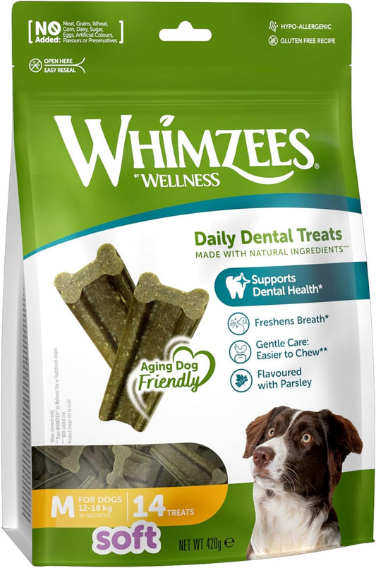 Whimzees Soft Value Bag Medium Dog Chews - 14 Pack - Edward Leonard Conroy Ltd