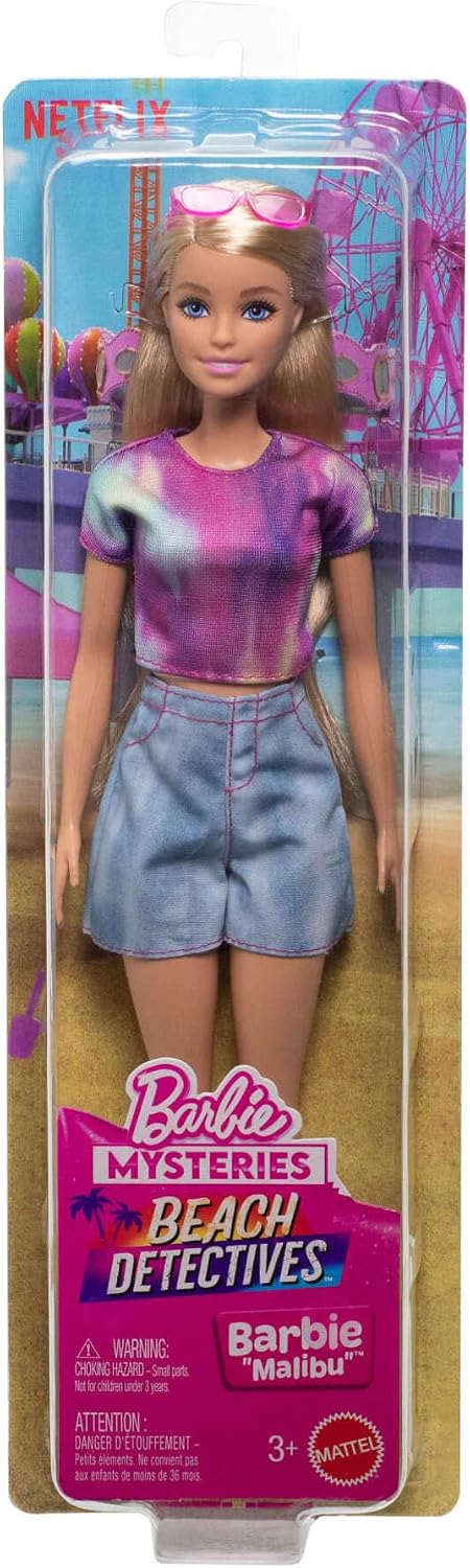 Barbie Mysteries: Beach Detectives - Barbie "Malibu" Fashion Doll | Beach-Themed Doll