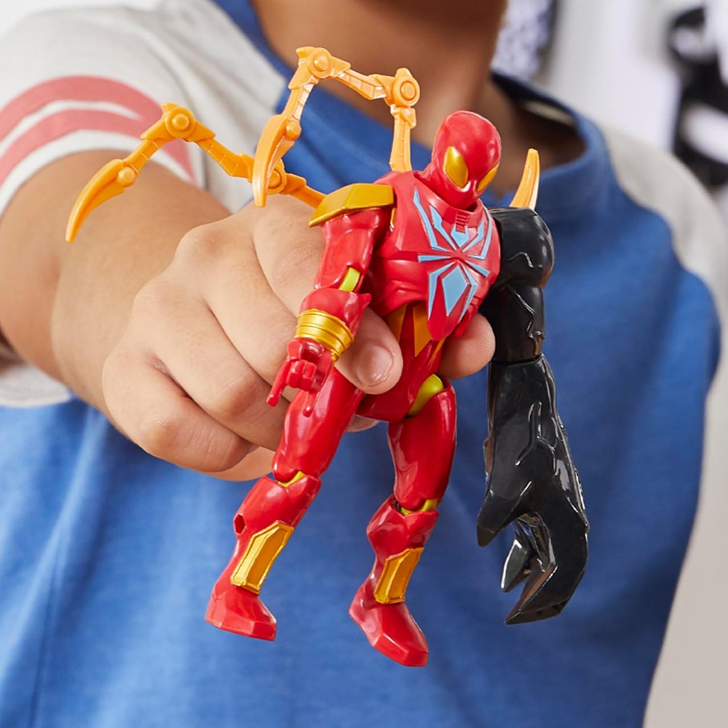 SPIDER-MAN MixMashers Marvel Iron Spider Custom Mix-And-Match Deluxe Action Figure & Accessories
