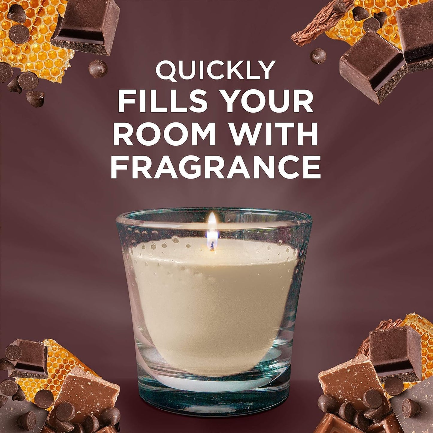 Glade Candle Honey & Chocolate 129g - Pack of 4