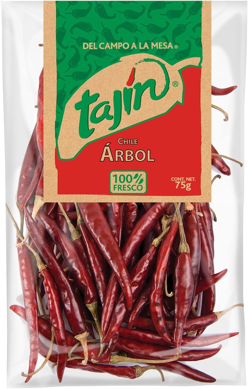 Tajin Dried Arbol Chillies 75g - BBE 12/12/2024 - Edward Leonard Conroy Ltd