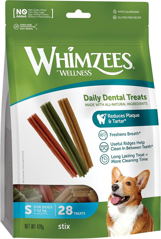 Whimzees Small Stix Dog Dental Chews - 28 Pack - Edward Leonard Conroy Ltd
