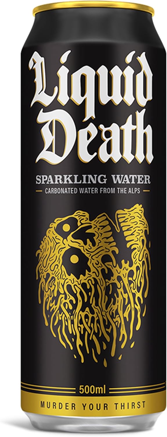 Liquid Death Sparkling Mountain Water 500ml - Case of 12 or 24