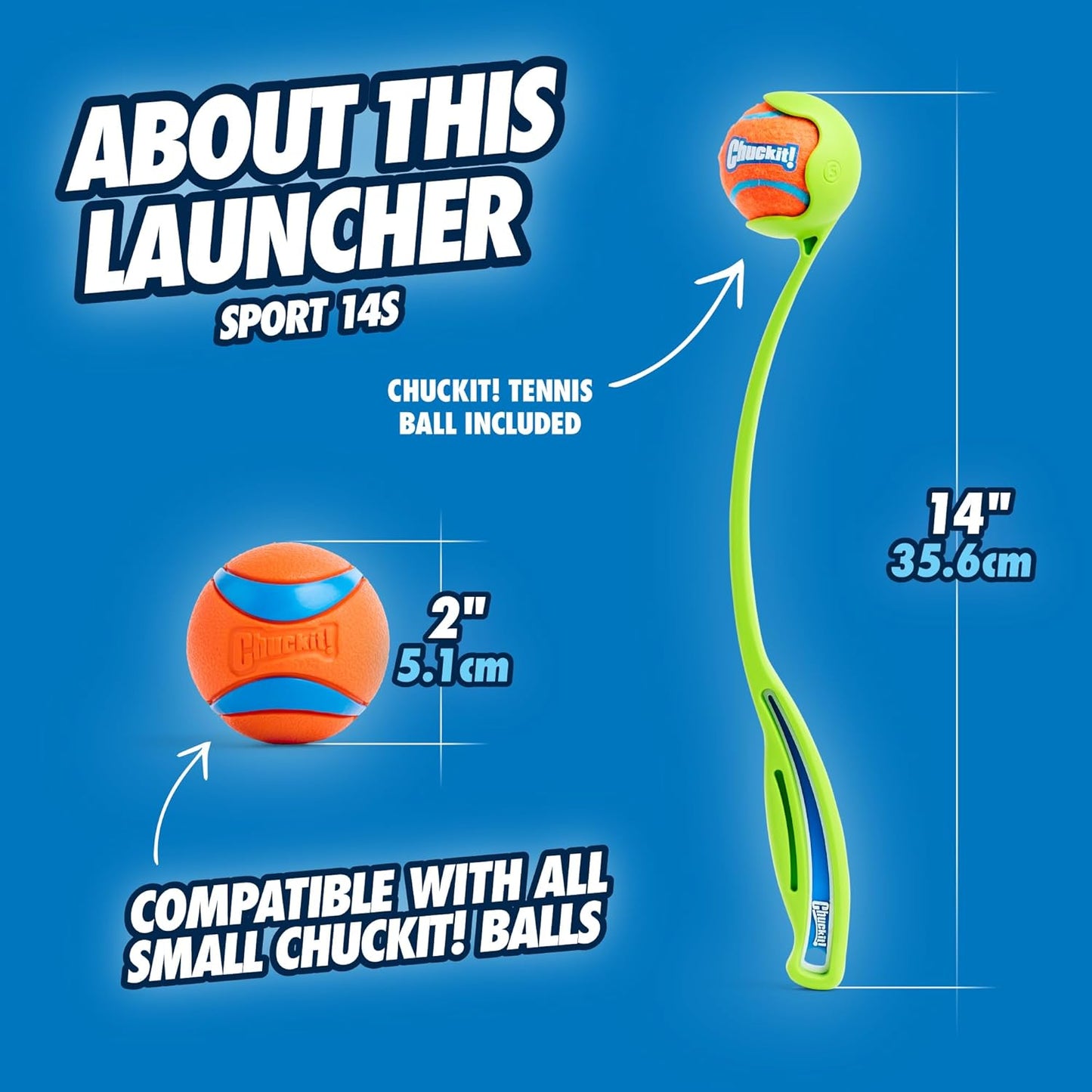 Chuckit! Sport 14 Ball Launcher Small 36cm