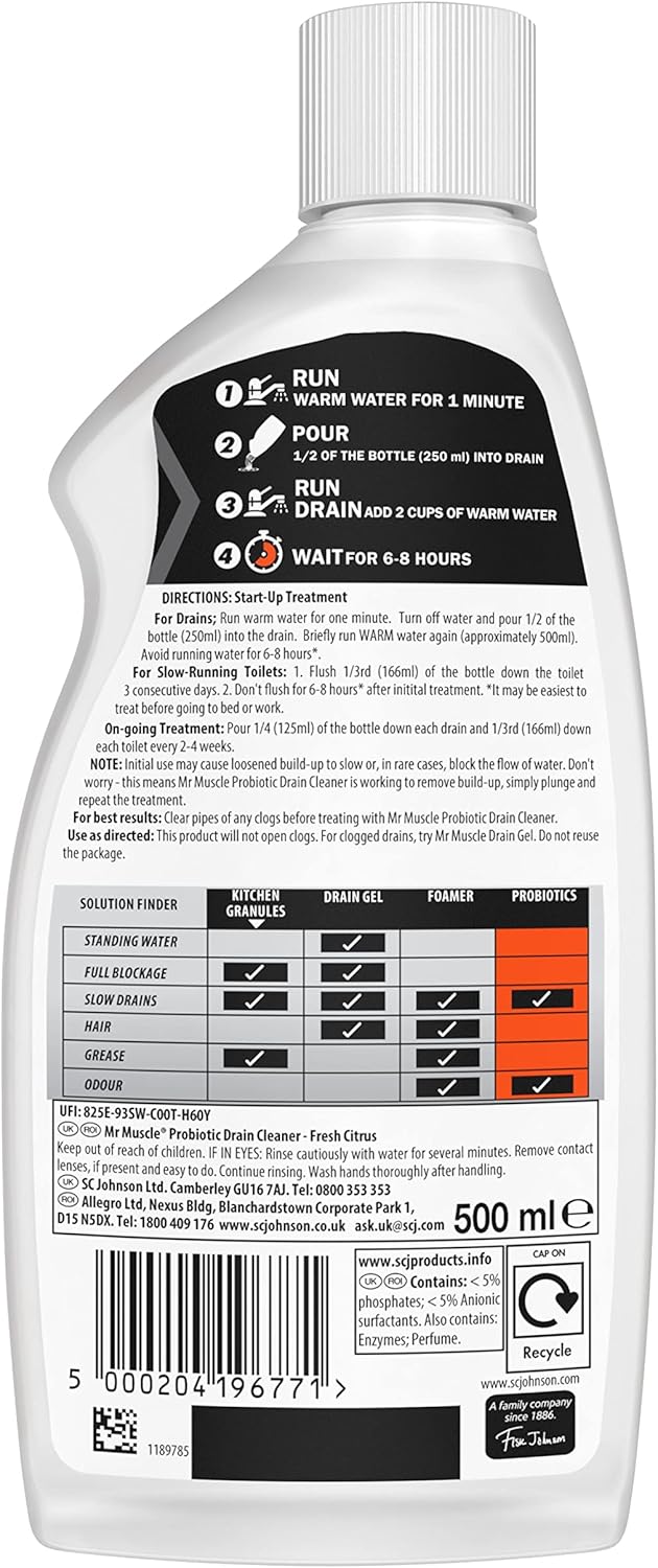 Mr Muscle Probiotic Drain Cleaner 500ml