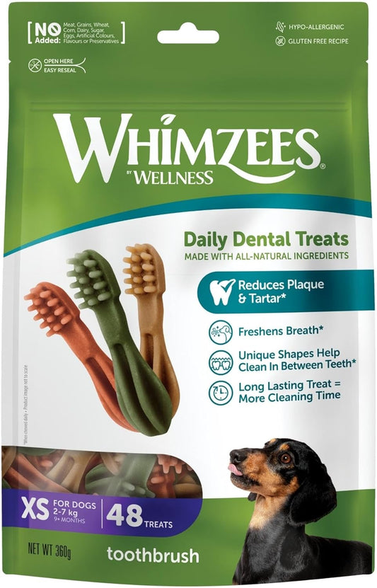 Whimzees Extra Small Toothbrush Dog Dental Chews - 48 Pack - Edward Leonard Conroy Ltd