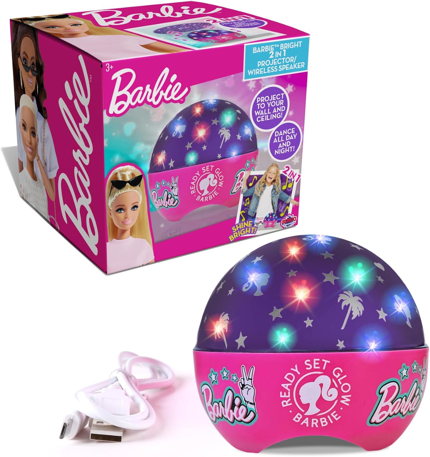 Barbie Bright 2 in 1 Projector / Wireless Speaker - Edward Leonard Conroy Ltd