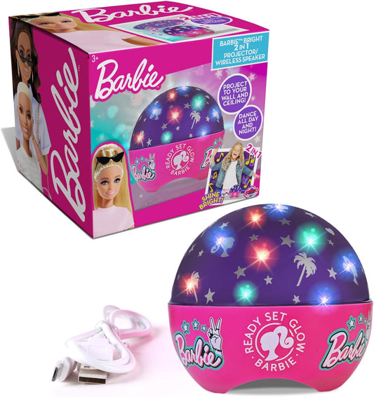 Barbie Bright 2 in 1 Projector / Wireless Speaker - Edward Leonard Conroy Ltd