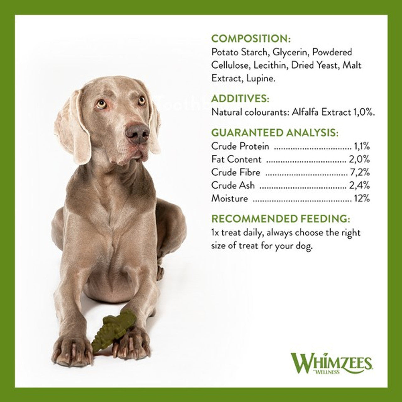 Whimzees Large Alligator Dog Dental Chews - 6 Pack