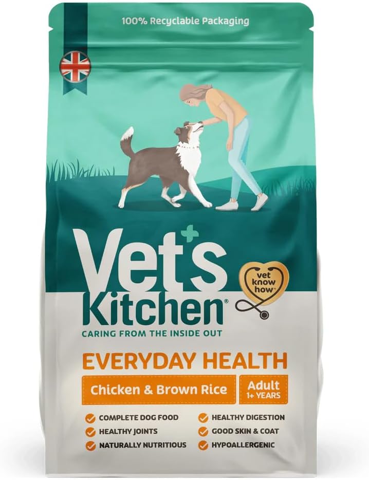 Vet’s Kitchen Everyday Health Adult Dog Food Chicken & Brown Rice 7.5kg | Complete Vet-Formulated Adult Nutrition