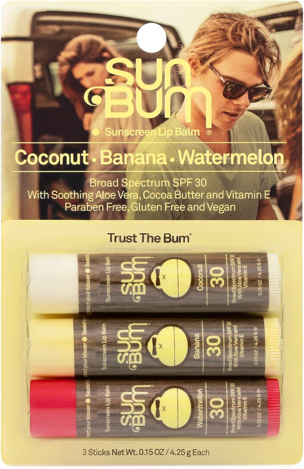 Sun Bum SPF 30 Sunscreen Lip Balm 3-Pack - Edward Leonard Conroy Ltd